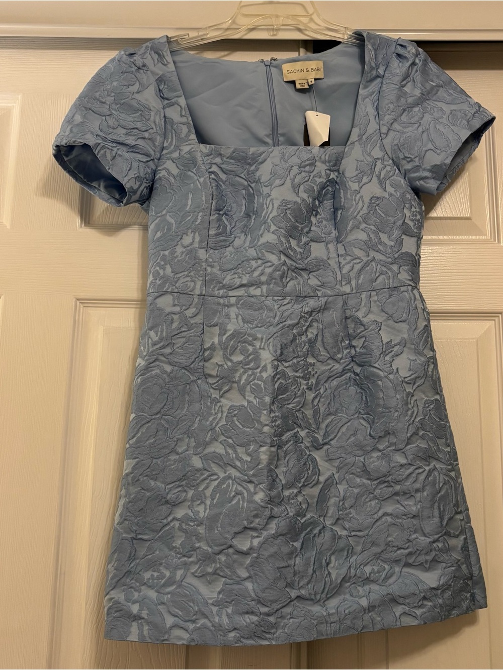 Sachin + Babi Powder Blue Textured Mini Dress